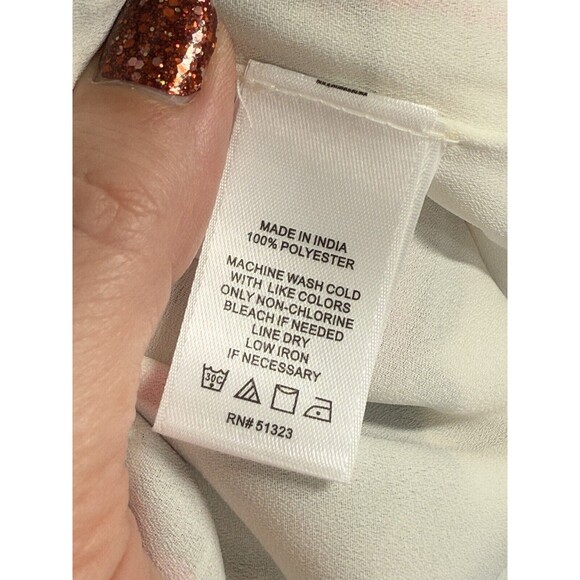 NWT Parker Floral Tiered Midi Skirt Egret White Green Pink Sz 2 Spring Boho New - Picture 11 of 13